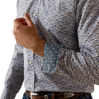Ariat WF Weaver White Vine Print Shirt- 10073691-Ariat Men’s Shirt