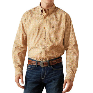 Men's Ariat Burnis Classic Fit Shirt(Tan)