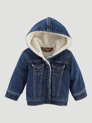 Wrangler Sherpa Lined Hooded Denim Jacket