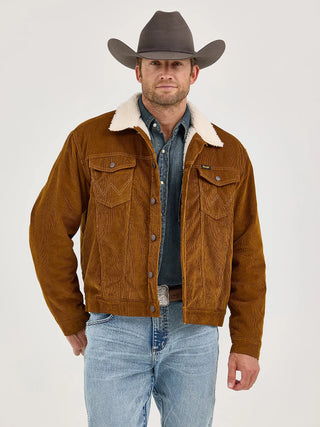 MEN'S WRANGLER COWBOY CUT SHERPA LINED CORDUROY JACKET (Monks Robe)