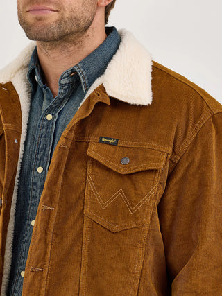MEN'S WRANGLER COWBOY CUT SHERPA LINED CORDUROY JACKET (Monks Robe)