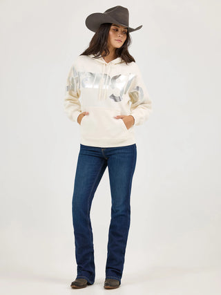 WOMEN'S WRANGLER BOLD LOGO HOODIE(ICY WHITE)112371540