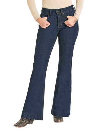 Women's Rock and Roll Welt Pocket Trousers BW5HD07209