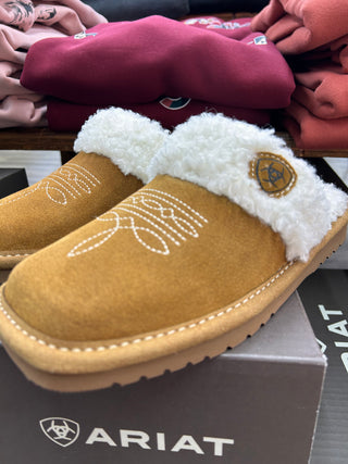 JACKIE SQUARE TOE SLIPPER (CHESTNUT) AR2829-200
