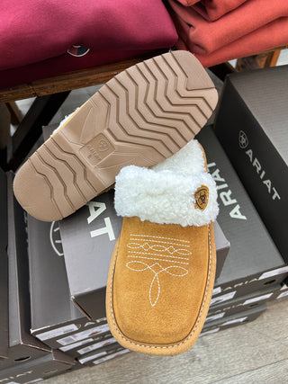 JACKIE SQUARE TOE SLIPPER (CHESTNUT) AR2829-200