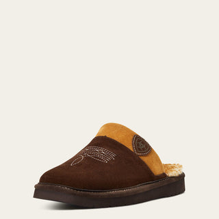ARIAT MENS SILVERSMITH SQUARE TOE SLIPPER (CHOCOLATE)