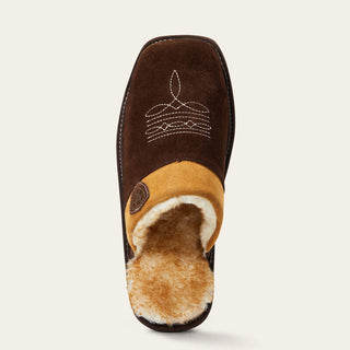 ARIAT MENS SILVERSMITH SQUARE TOE SLIPPER (CHOCOLATE)