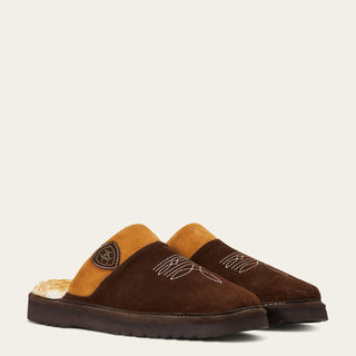 ARIAT MENS SILVERSMITH SQUARE TOE SLIPPER (CHOCOLATE)