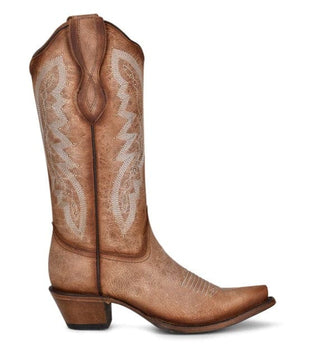 Circle G Women's Brown Embroidery and Studs Western Boots L2041