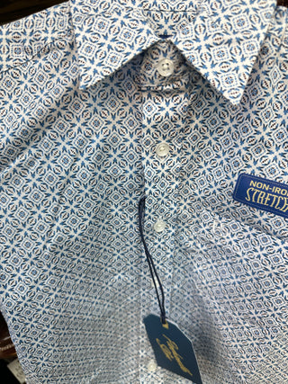 Panhandle Slim Boys 1 pocket Button Down Shirt (Blue)-SBB2S07607