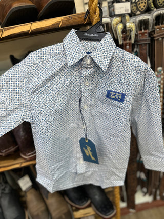 Panhandle Slim Boys 1 pocket Button Down Shirt (Blue)-SBB2S07607