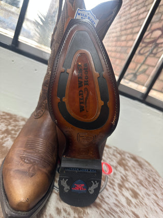 MEN'S WILD WEST GENUINE LEATHER SNIP TOE BOOTS 2949940