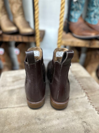 VESTIGIUM BROWN CAIMEN BELLY SQ TOE SHORT-BOOT-782B8216095