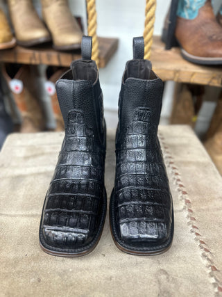 VESTIGIUM BROWN CAIMEN BELLY SQ TOE SHORT-BOOT-782B8205