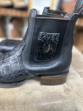 VESTIGIUM BROWN CAIMEN BELLY SQ TOE SHORT-BOOT-782B8205