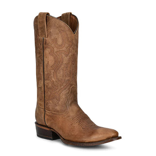 Circle G Round Toe Cowboy Boots (Tan)-L5888