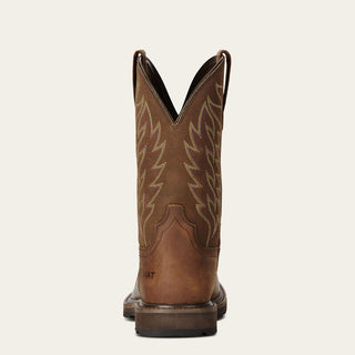 Ariat Men Groundbreaker Wide Square Toe Steel Toe Work Boot (Brown)-10021108