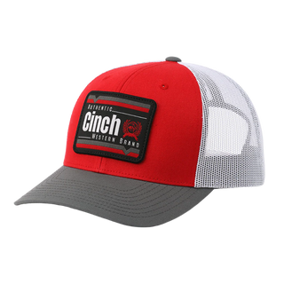 Cinch Men's Red Authentic Patch Trucker Cap MCC0660649