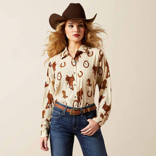 Ariat Women Homestyle Shirt(Rodeo Spur)-10065831