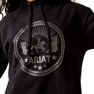 Ariat Ladies Black Essential Pullover Hoodie(Black)-10065938