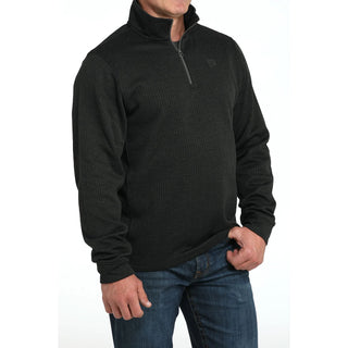 Men's Cinch 1/4 Zip Sweater (Black)-MWK1080019BLK