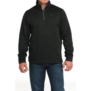 Men's Cinch 1/4 Zip Sweater (Black)-MWK1080019BLK