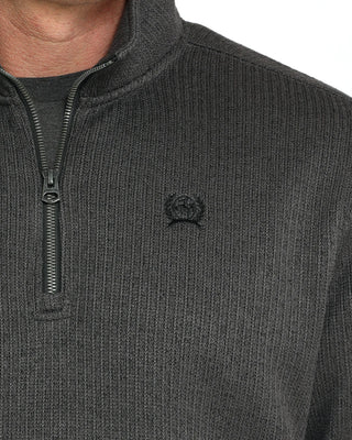 Men's Cinch 1/4 Zip Sweater (Charcoal)-MWK1080020CHR