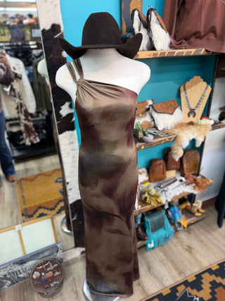 Women’s One Shoulder Strappy Maxi Dress