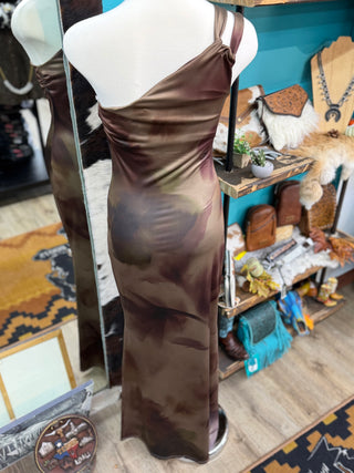 Women’s One Shoulder Strappy Maxi Dress