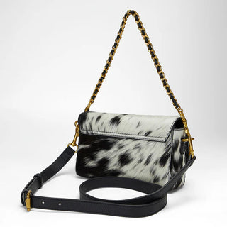 Loyal West Savi Mini Cowhide Bag - (Black and White)