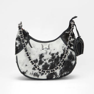 Loyal West Lueve Hairon Cowhide Bag - (Black and White)