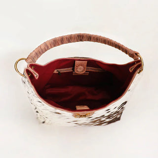 Loyal West Large Purse Genuine Cowhide - (Black and White)