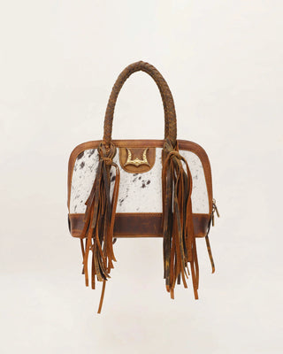 Loyal West Suave Medium Cowhide Bag (Black and White)