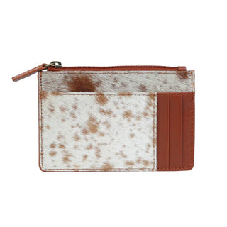 Myra Panel Style Card Holder - Brown and White