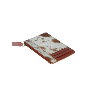 Myra Panel Style Card Holder - Brown and White