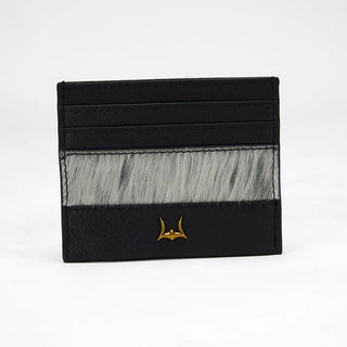 Myra Panel Shell Card Holder - Black and White