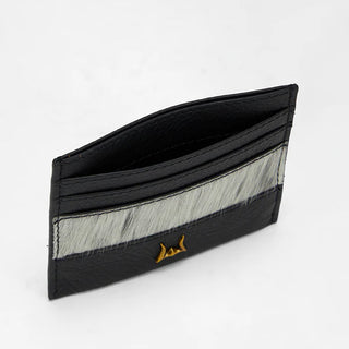 Myra Panel Shell Card Holder - Black and White