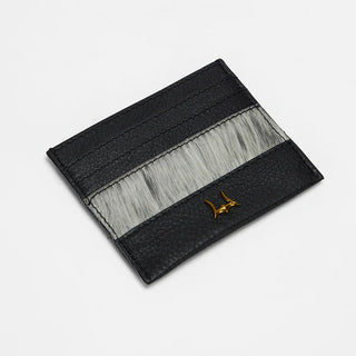 Myra Panel Shell Card Holder - Black and White