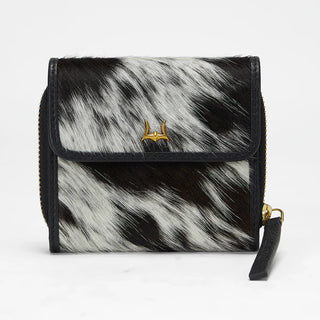 Myra Sophia Luxe Card Holder - Cowhide Black and White