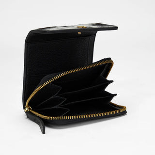 Myra Sophia Luxe Card Holder - Cowhide Black and White