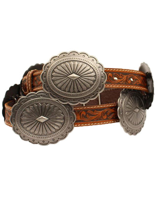 ARIAT WOMEN'S TOOLED OVAL CONCHO WESTERN BELT-A1530508