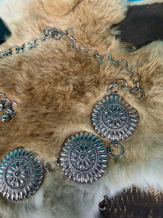 ILLUMA CIRCLE cCONCHO BELT(SILVER)-ICH-84251ASL