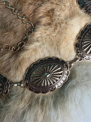 ILLUMA ONE SIZE CONCHO BELT(Antic Gold)-ICH-84165