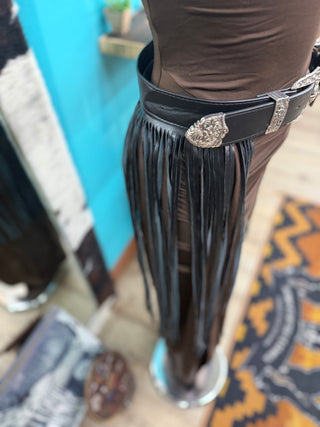 One Size Fringe Belt(Black)-PB7587