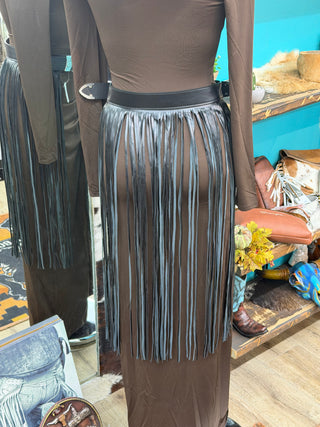 One Size Fringe Belt(Black)-PB7587