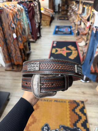 Nocona Men’s Embossed Cross Belt - (Brown) N210002502