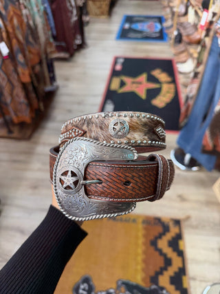 Nocona Pro Series Men’s Western Calf Hair Belt - (Brown) N2506808