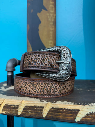 Del César Diamante Western Belt - (Honey) RB055