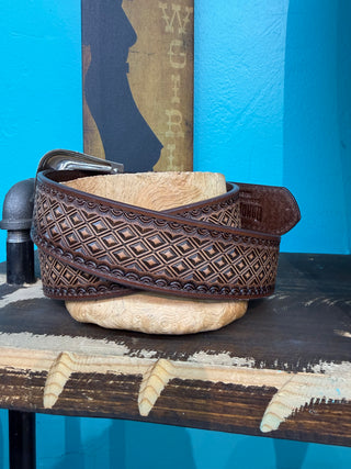 Del César Diamante Western Belt - (Honey) RB055