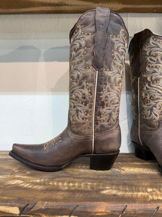 Circle G By Corral Ladies Brown Embroidery Traid - L6322